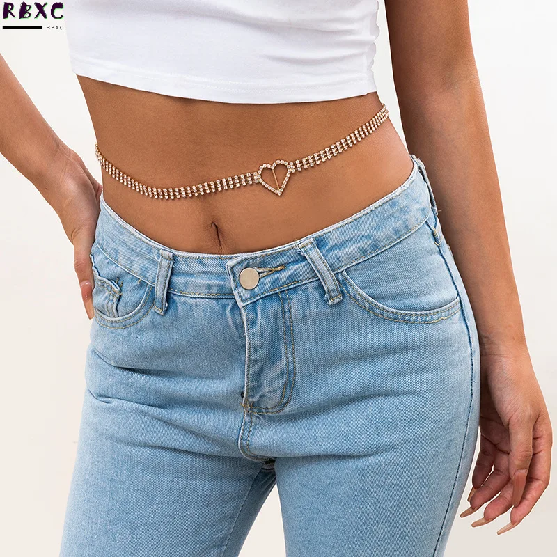 RBxc Jewelry geometric personality slim body chain female simple temperament versatile heart-shaped diamond waist chain
RBxc Jewelry geometric personality slim body chain female simple temperament versatile heart-shaped diamond waist chain