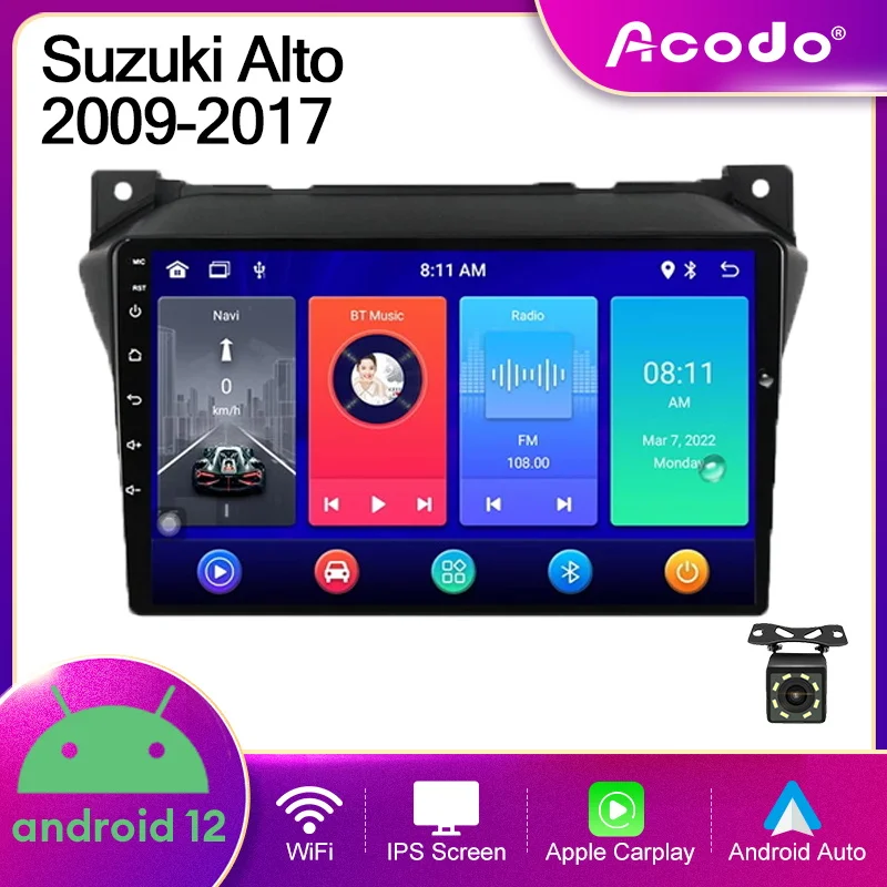 Acodo Android12 9''Car Radio Multimedia Player For Suzuki Alto 2009-2017 Headunit CarPlay Netflix YouTube Wifi BT FM GPS Stereo 
Acodo Android12 9''Car Radio Multimedia Player For Suzuki Alto 2009-2017 Headunit CarPlay Netflix YouTube Wifi BT FM GPS Stereo