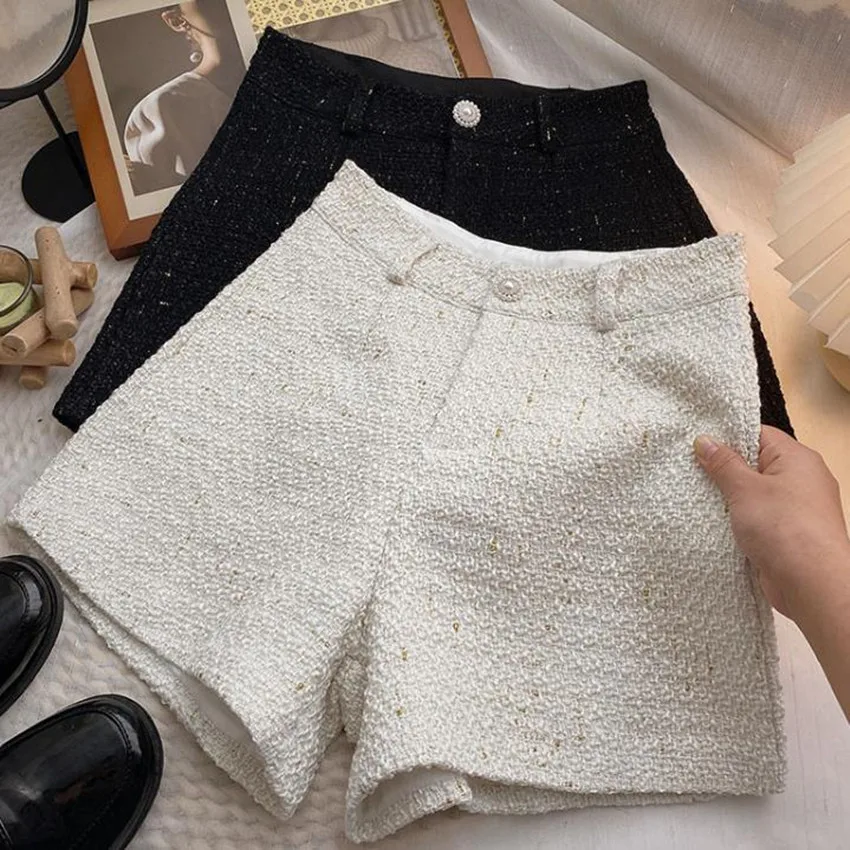 High Waist Tweed A-line Casual Shorts Women Autumn Winter Small Fragrant Wide Leg
High Waist Tweed A-line Casual Shorts Women Autumn Winter Small Fragrant Wide Leg