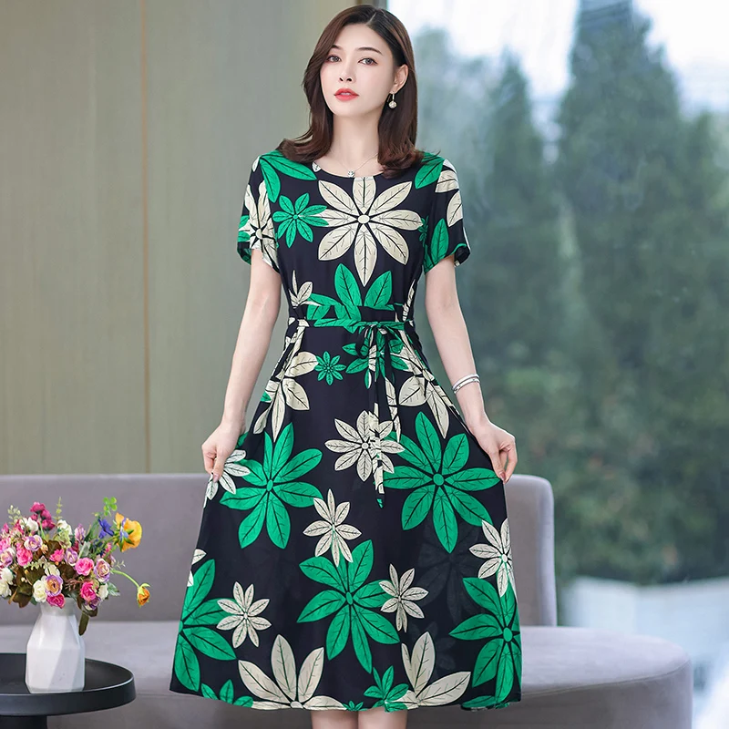 Chic and Elegant Midi Dresses for Women 2022 Short Sleeve Summer Sundress With Belt Vintage Boho Floral Dress Female Clothing
Chic and Elegant Midi Dresses for Women 2022 Short Sleeve Summer Sundress With Belt Vintage Boho Floral Dress Female Clothing