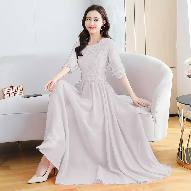 Bohemian solid color dress long-sleeved chiffon dress super fairy dress lace floor dress
Bohemian solid color dress long-sleeved chiffon dress super fairy dress lace floor dress