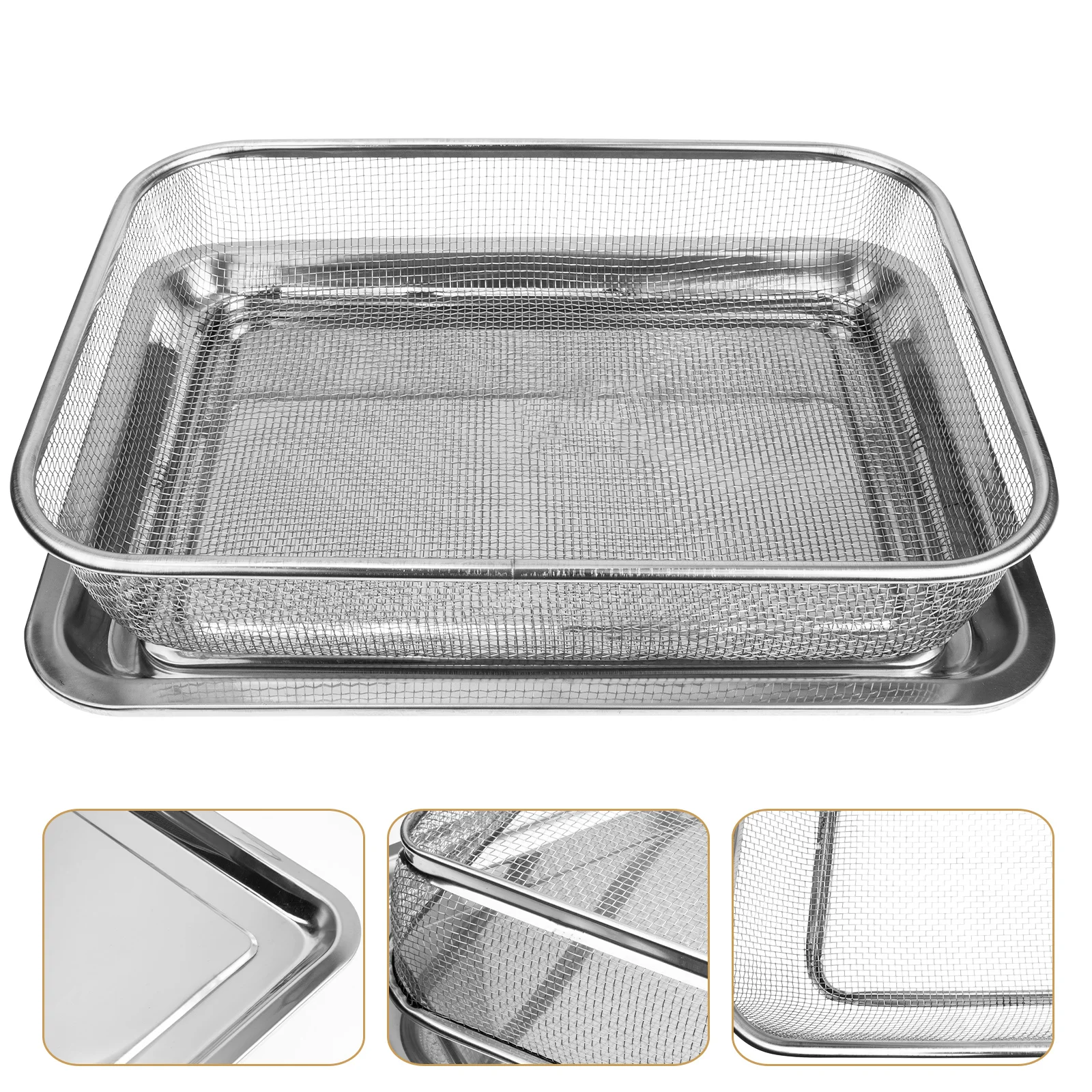 Basket Oven Air Tray Crisperfry Fryer Non Stick Rack Sheet Crisping Mesh Wire Pan Grill Baking Steel Frying Stainless Metal Set
Basket Oven Air Tray Crisperfry Fryer Non Stick Rack Sheet Crisping Mesh Wire Pan Grill Baking Steel Frying Stainless Metal Set