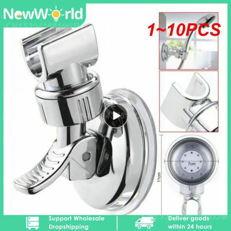 

1~10PCS Shower Holder Suction Cup Holder 360° Adjustable Showerhead Holder Plating Shower Rail Head Holder Bathroom Wall Mount