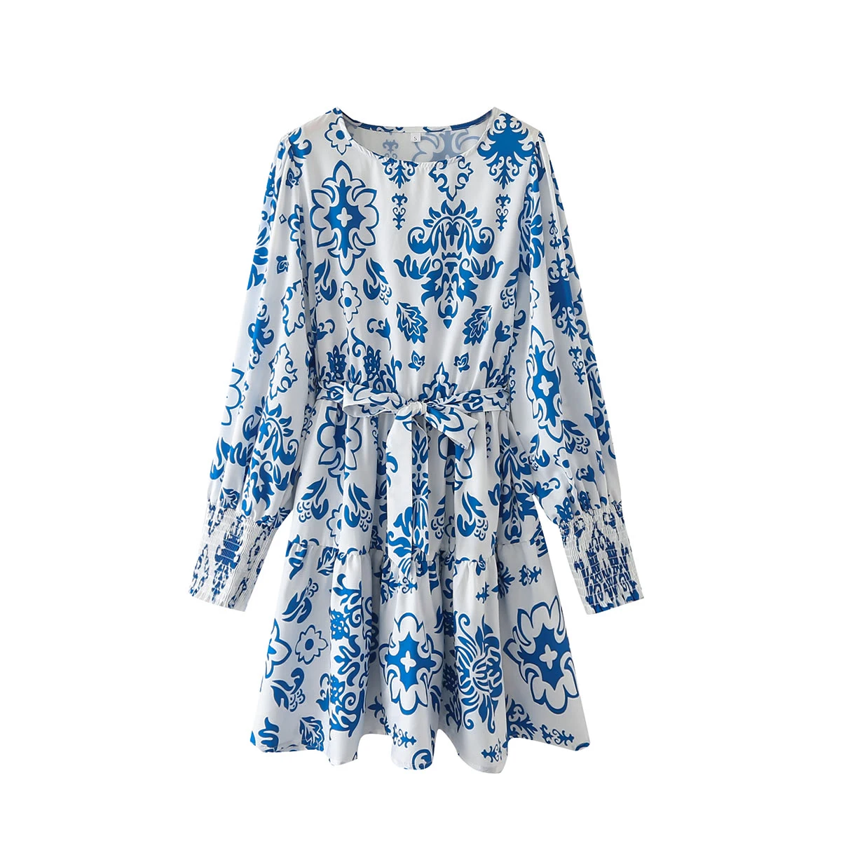SuperAen European and American Dresses New 2022 Round Neck Long Sleeve Belt Spring and Summer Print Fashion Dress Women
SuperAen European and American Dresses New 2022 Round Neck Long Sleeve Belt Spring and Summer Print Fashion Dress Women