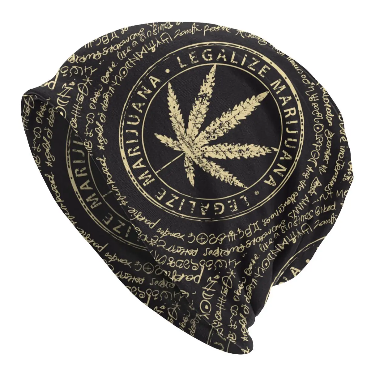 

Cannabis Leaf Pattern Bonnet Hats Knit Hat Hip Hop Skullies Beanies Hats Marijuana Weed Men's Women's Warm Thermal Elastic Cap