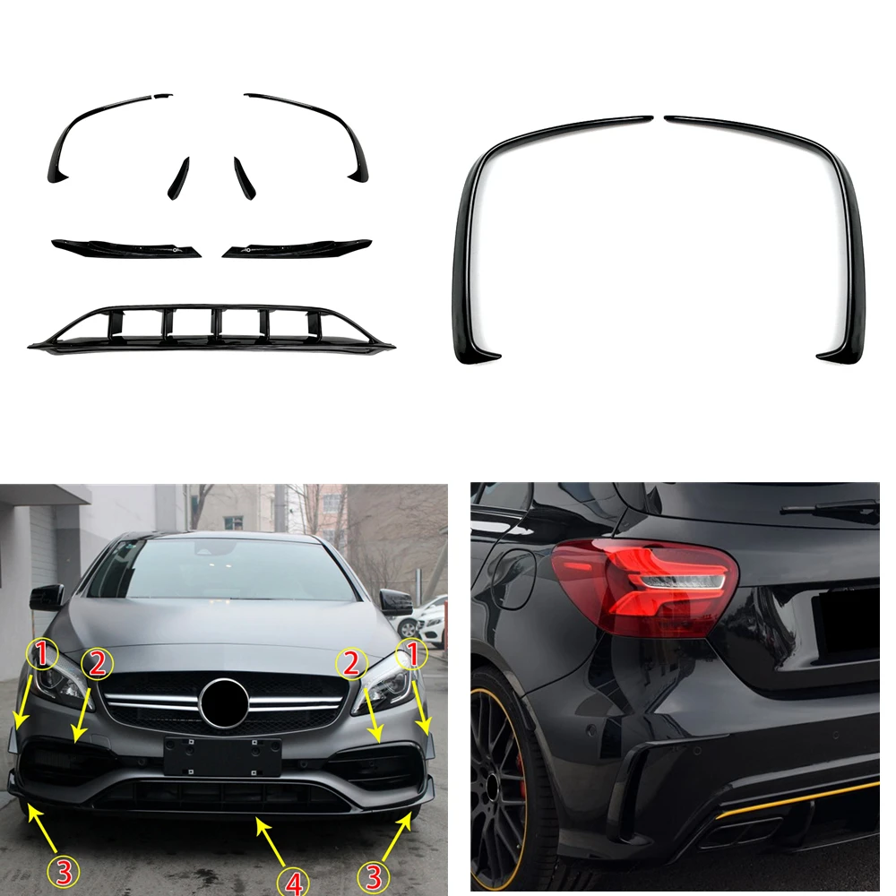 Разветвитель переднего бампера и Боковая Отделка заднего бампера для Mercedes Benz A Class W176 A250 A45 AMG 4-дверный спортивный хэтчбек 2016-2018
Разветвитель переднего бампера и Боковая Отделка заднего бампера для Mercedes Benz A Class W176 A250 A45 AMG 4-дверный спортивный хэтчбек 2016-2018