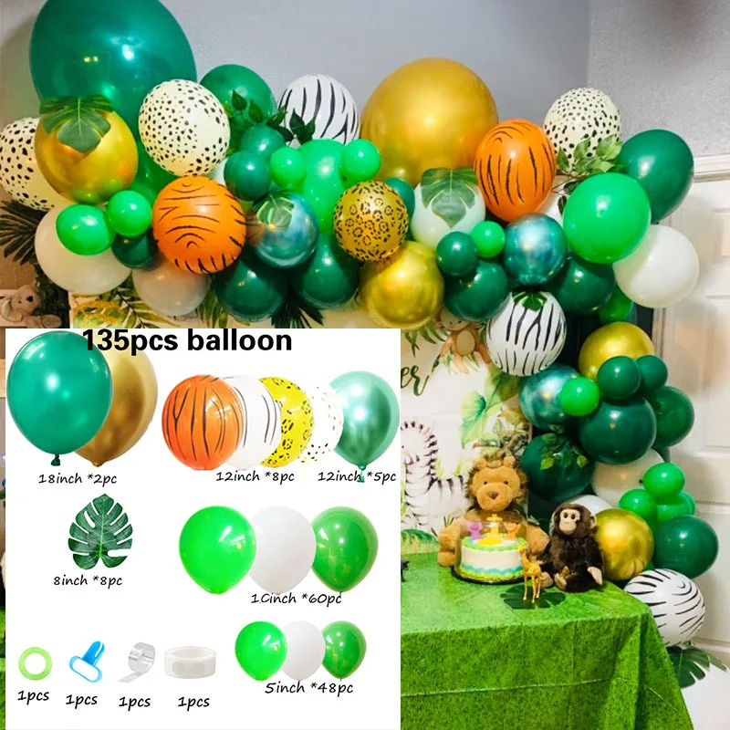 Набор зеленых латексных воздушных шаров для вечеринки в джунглях, зеленые фольгированные шары для вечевечерние НКИ в джунглях, яркие разно... 
Набор зеленых латексных воздушных шаров для вечеринки в джунглях, зеленые фольгированные шары для вечевечерние НКИ в джунглях, яркие разно...