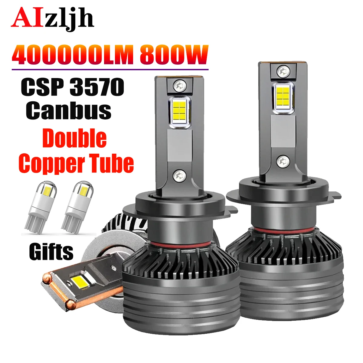 AIZLJH Pure White 6000K 800W 400000LM H7 H4 H11 9005HB3 9006 HB4 H1 9012 CSP 3570 Canbus Led Headlight Bulb 2PCS Car Fog Light
AIZLJH Pure White 6000K 800W 400000LM H7 H4 H11 9005HB3 9006 HB4 H1 9012 CSP 3570 Canbus Led Headlight Bulb 2PCS Car Fog Light