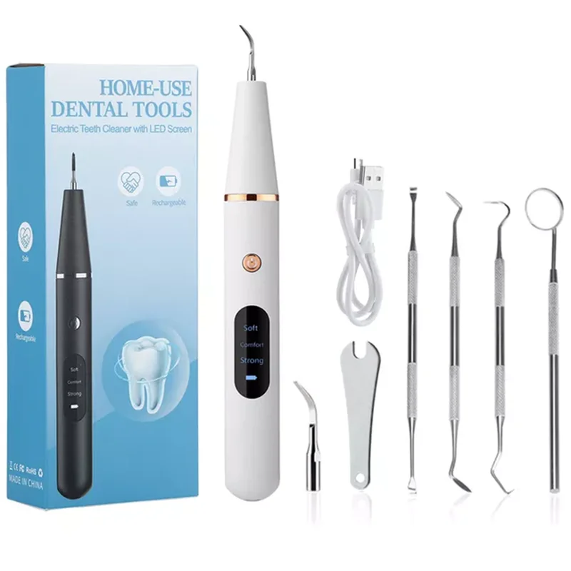 Ultrasonic Tooth Cleaner Dental Cleaning Teeth Calculus Plaque Tartar Remover for Dental Stone Removal Teeth Whitening Products
Ultrasonic Tooth Cleaner Dental Cleaning Teeth Calculus Plaque Tartar Remover for Dental Stone Removal Teeth Whitening Products