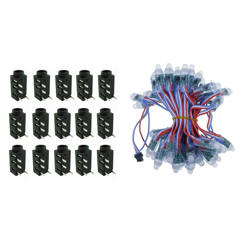 New 100Pcs 3.5Mm Female Audio Connector 4 Pin DIP Headphone Jack Socket PJ-320A & 50Pcs Full Color LED Pixel Light Module
New 100Pcs 3.5Mm Female Audio Connector 4 Pin DIP Headphone Jack Socket PJ-320A & 50Pcs Full Color LED Pixel Light Module