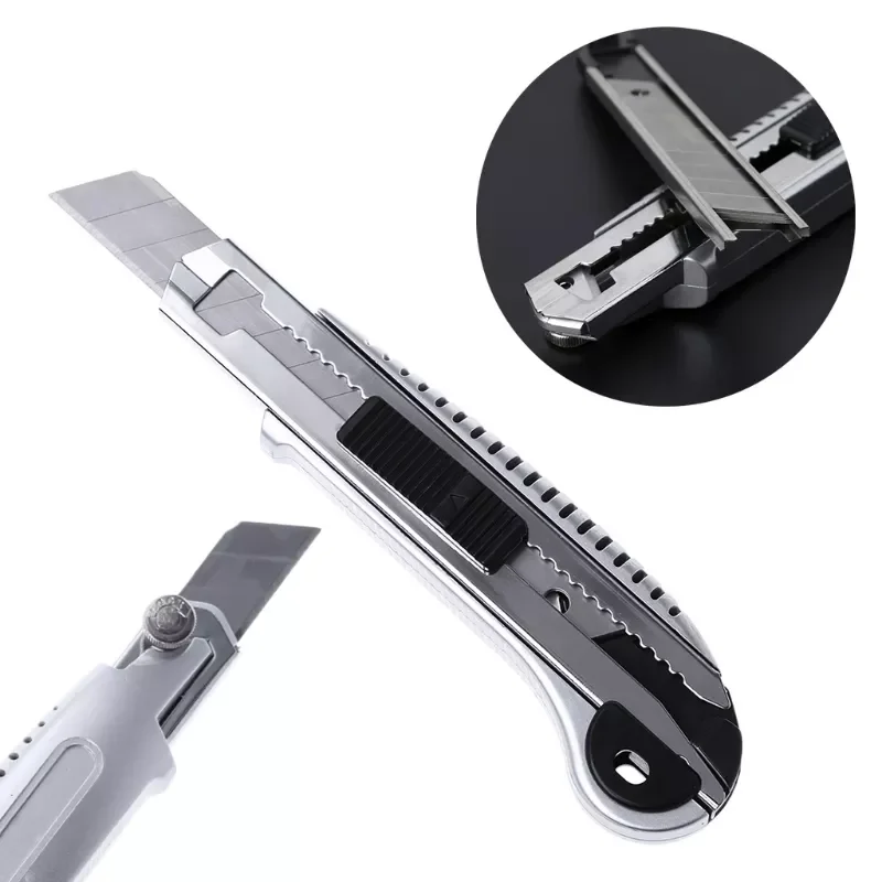 Stainless Steel Cutter Wall Paper Cutting Utility Knife Cutter Razor Blade Retractable Paper Cutter School Supplies
Stainless Steel Cutter Wall Paper Cutting Utility Knife Cutter Razor Blade Retractable Paper Cutter School Supplies