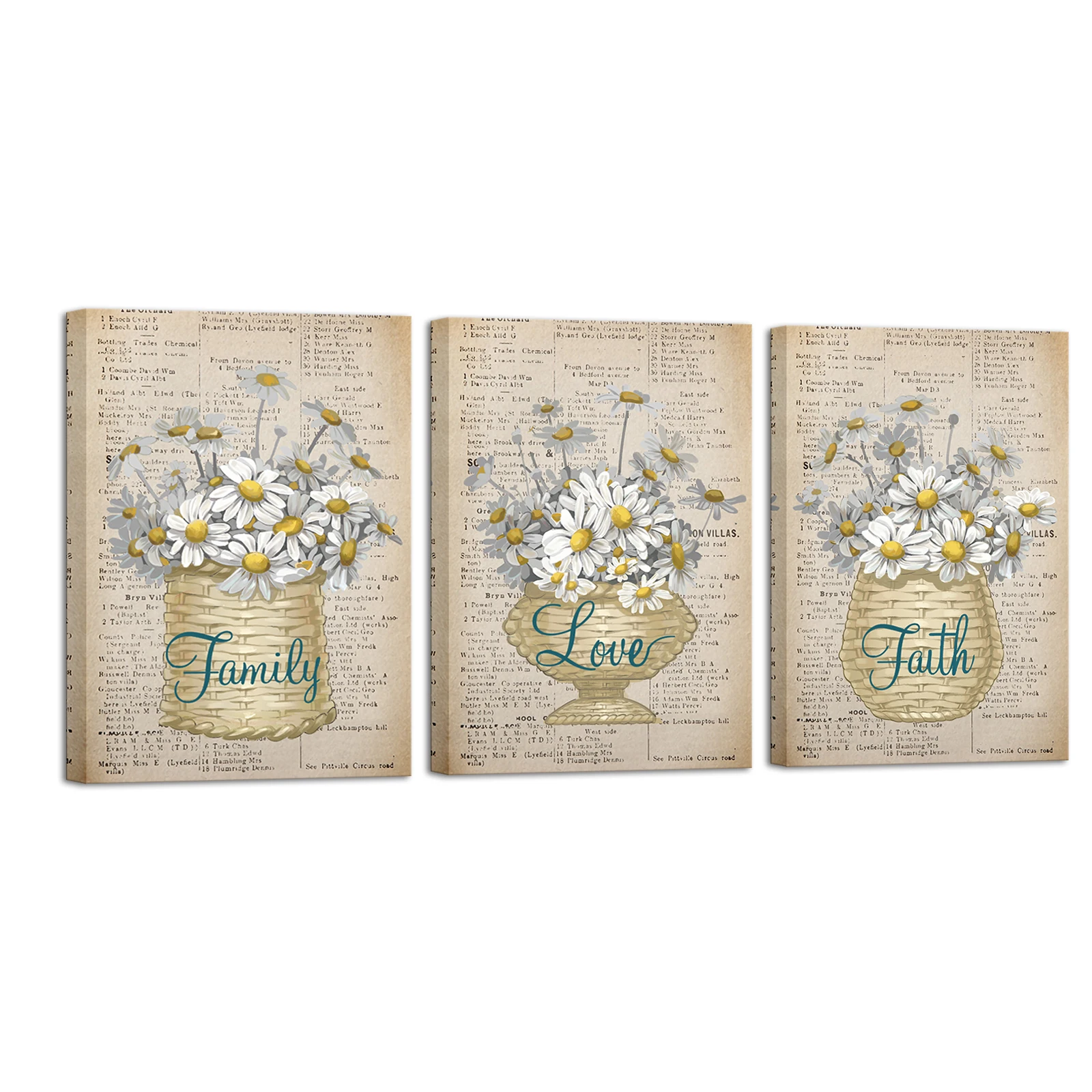 3 Pieces Small Daisy Poster Home Decor Flowers In Basket Print Canvas Painting Modern Style Pictures Living Room Wall Art
3 Pieces Small Daisy Poster Home Decor Flowers In Basket Print Canvas Painting Modern Style Pictures Living Room Wall Art
