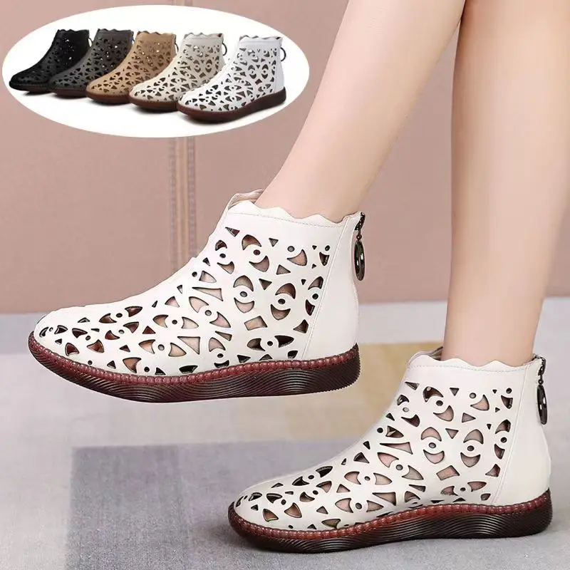 Plus Size 2023 Genuine Leather Spring Summer Sandals Breathable Hole Boots Flat Soft Non-slip Comfortable Sandalias De Mujer
Plus Size 2023 Genuine Leather Spring Summer Sandals Breathable Hole Boots Flat Soft Non-slip Comfortable Sandalias De Mujer