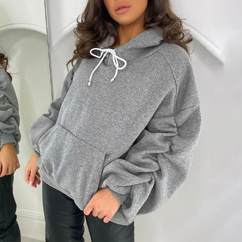 Streetwear Harajuku Ruched Long Sleeve Autumn Winter Loose Drawstring Warm Cotton Hoodies Women Casual Loose Hooded Sweatshirt
Streetwear Harajuku Ruched Long Sleeve Autumn Winter Loose Drawstring Warm Cotton Hoodies Women Casual Loose Hooded Sweatshirt