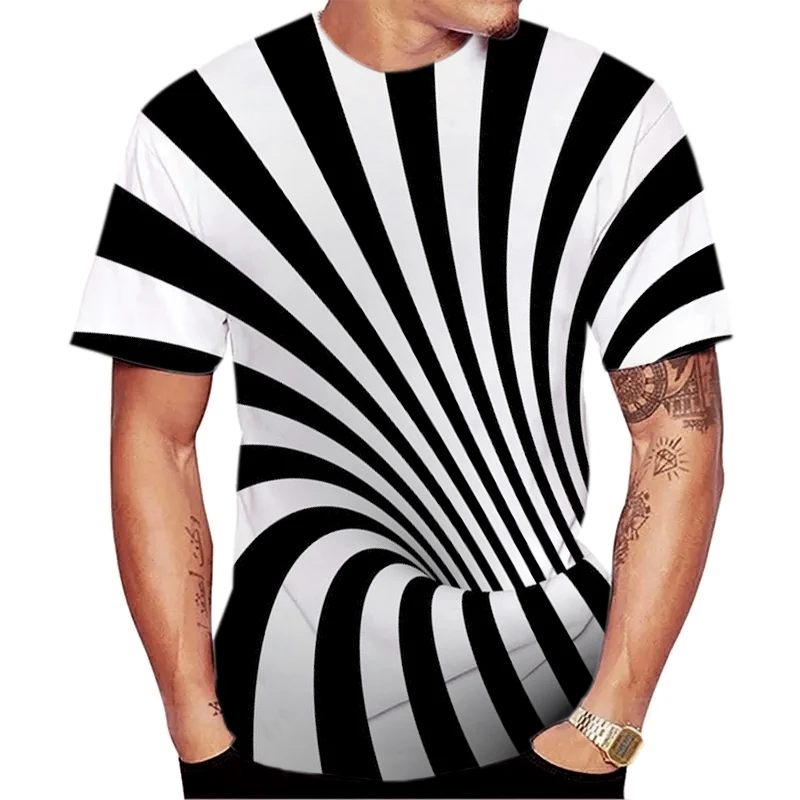 Swirl Abstract Black And White Wavy Stripes 3D Printing New Summer Men's T-shirt Oversized Short Sleeve Men O-neck
Swirl Abstract Black And White Wavy Stripes 3D Printing New Summer Men's T-shirt Oversized Short Sleeve Men O-neck