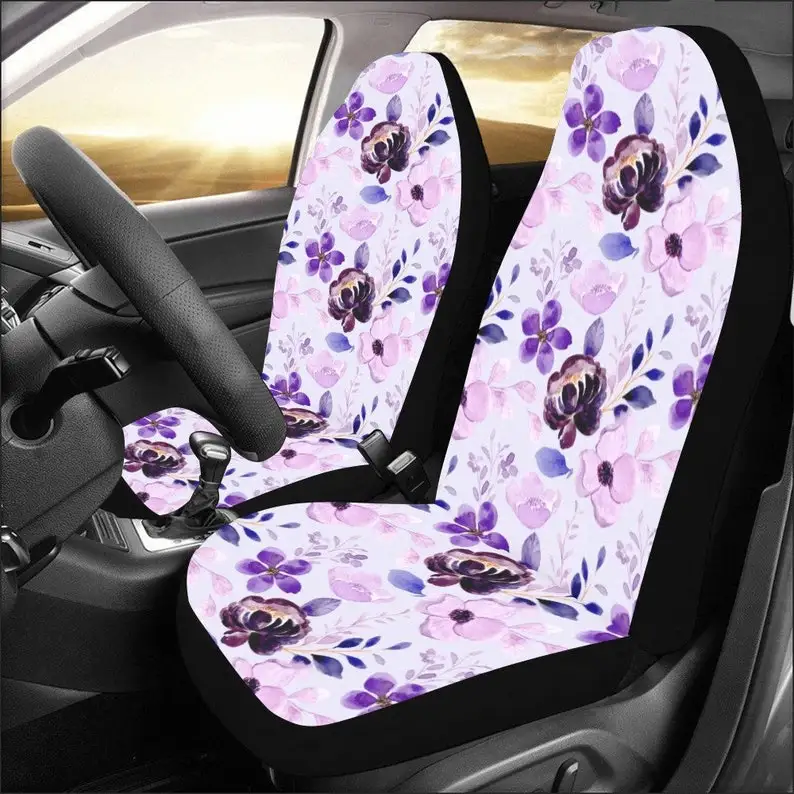 Pink Purple Flower Car Seat Covers for Vehicle 2 pc, Floral Botanical Cute Front Seat, Car SUV Vans Gift for Her Truck Protector
Pink Purple Flower Car Seat Covers for Vehicle 2 pc, Floral Botanical Cute Front Seat, Car SUV Vans Gift for Her Truck Protector