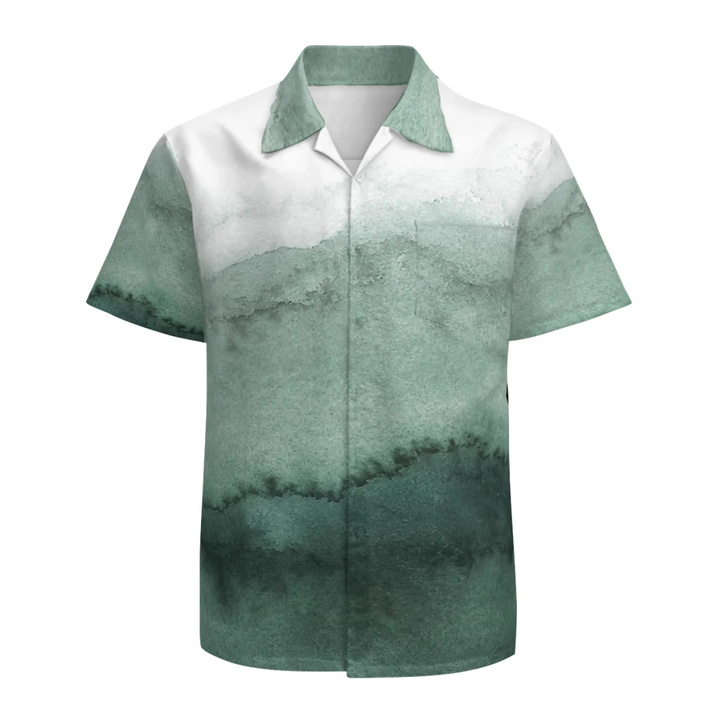 Sage Green Ink Wash Man's Hawaii Shirts Design Art Square Collar Short Sleeve 3D Shirt Humor Top Quality Birthday Gifts 
Sage Green Ink Wash Man's Hawaii Shirts Design Art Square Collar Short Sleeve 3D Shirt Humor Top Quality Birthday Gifts