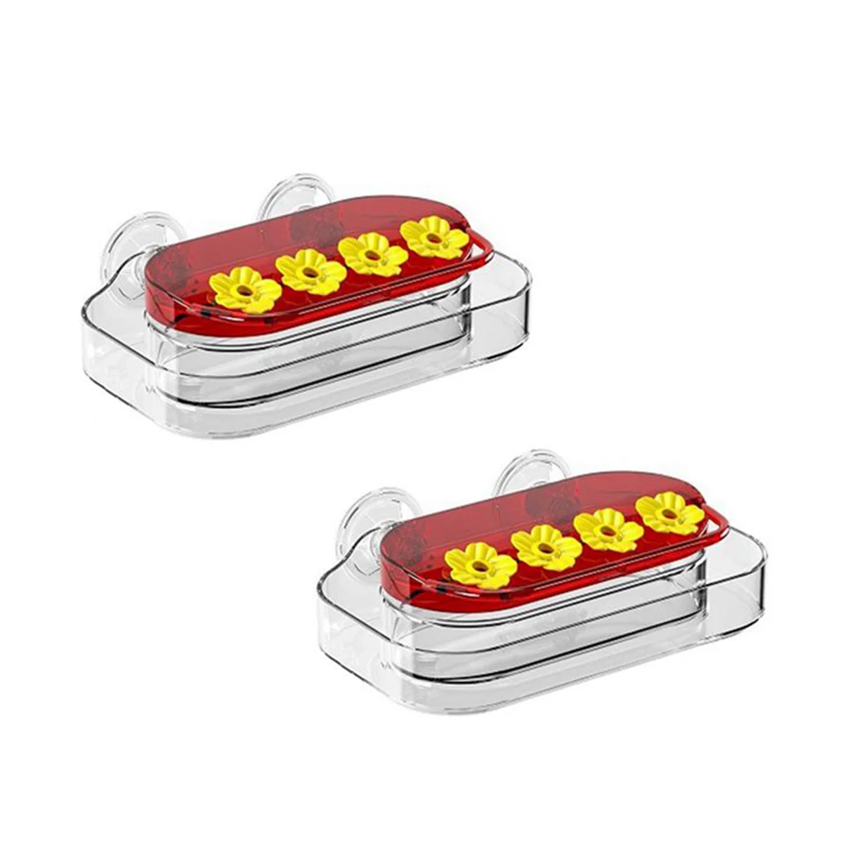 2 Pack Window bird Feeders, Plastic Humming Bird Feeder with 4 Feeding Ports, Easy to Clean and Refill
2 Pack Window bird Feeders, Plastic Humming Bird Feeder with 4 Feeding Ports, Easy to Clean and Refill