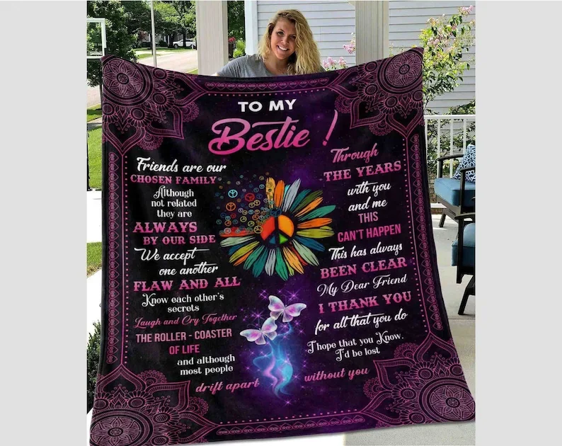 To My Bestie Blankets, Customized Blanket For Best Friend, Family Blanket, Birthday Gift, Cute Blankets For Relative,
To My Bestie Blankets, Customized Blanket For Best Friend, Family Blanket, Birthday Gift, Cute Blankets For Relative,
