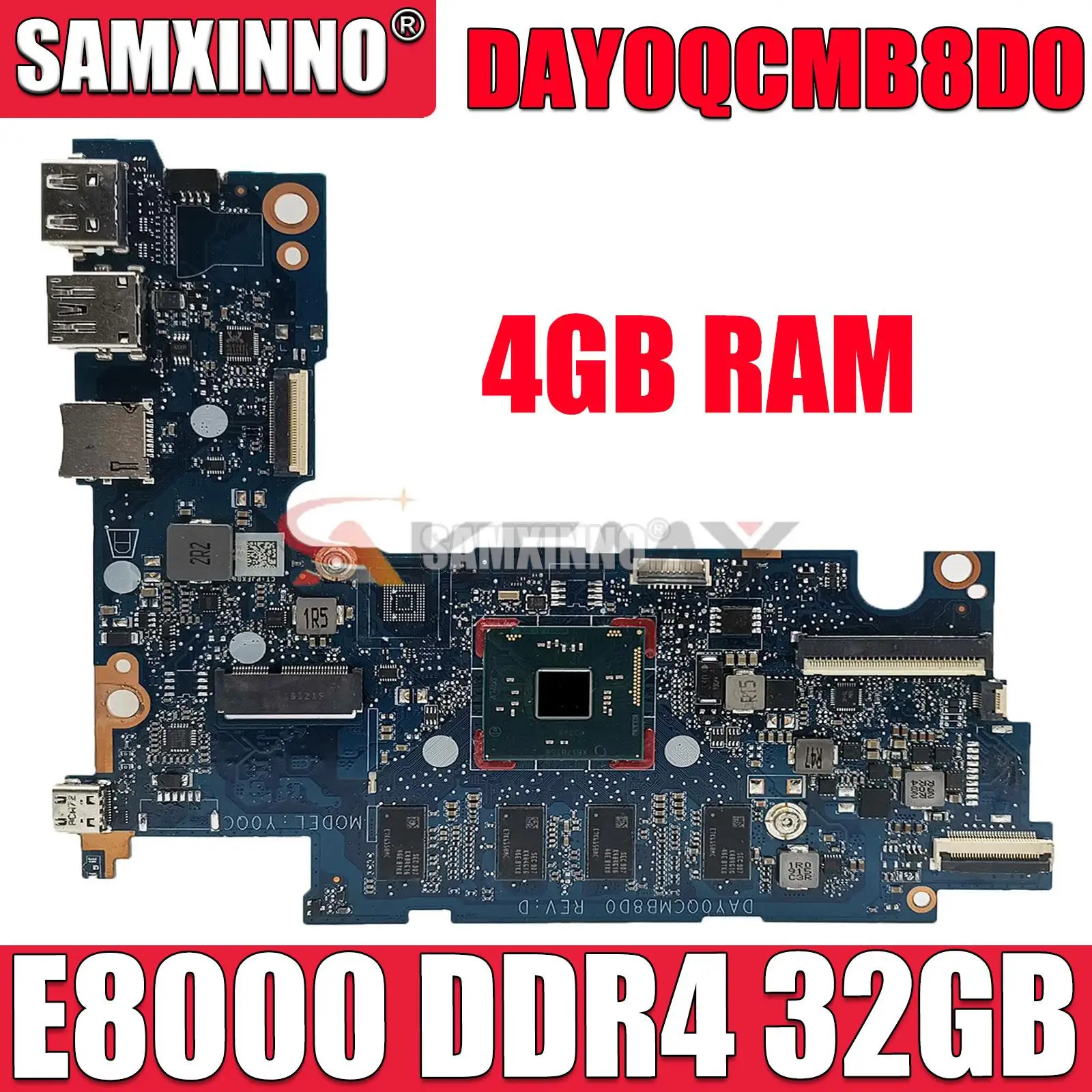 Материнская плата для ноутбука HP Stream 11-ak Y0QC Intel Atom x5 E8000 DDR4 4 ГБ ОЗУ 32 Гб eMMC DAY0QCMB8D0
Материнская плата для ноутбука HP Stream 11-ak Y0QC Intel Atom x5 E8000 DDR4 4 ГБ ОЗУ 32 Гб eMMC DAY0QCMB8D0