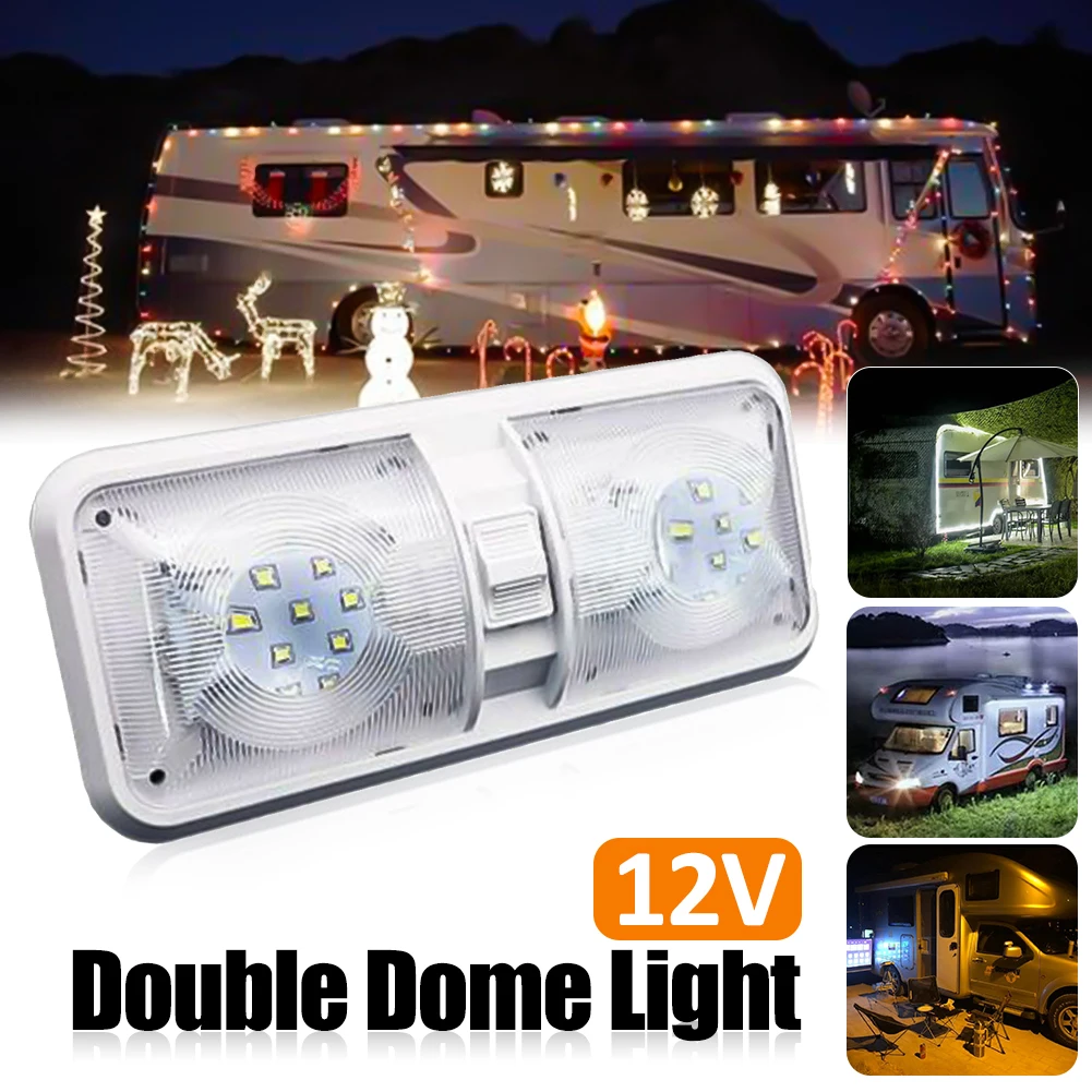 New RV LED 12V Ceiling Fixture Camper Trailer Marine Double Dome Light 48 LEDs Car Accessories
New RV LED 12V Ceiling Fixture Camper Trailer Marine Double Dome Light 48 LEDs Car Accessories