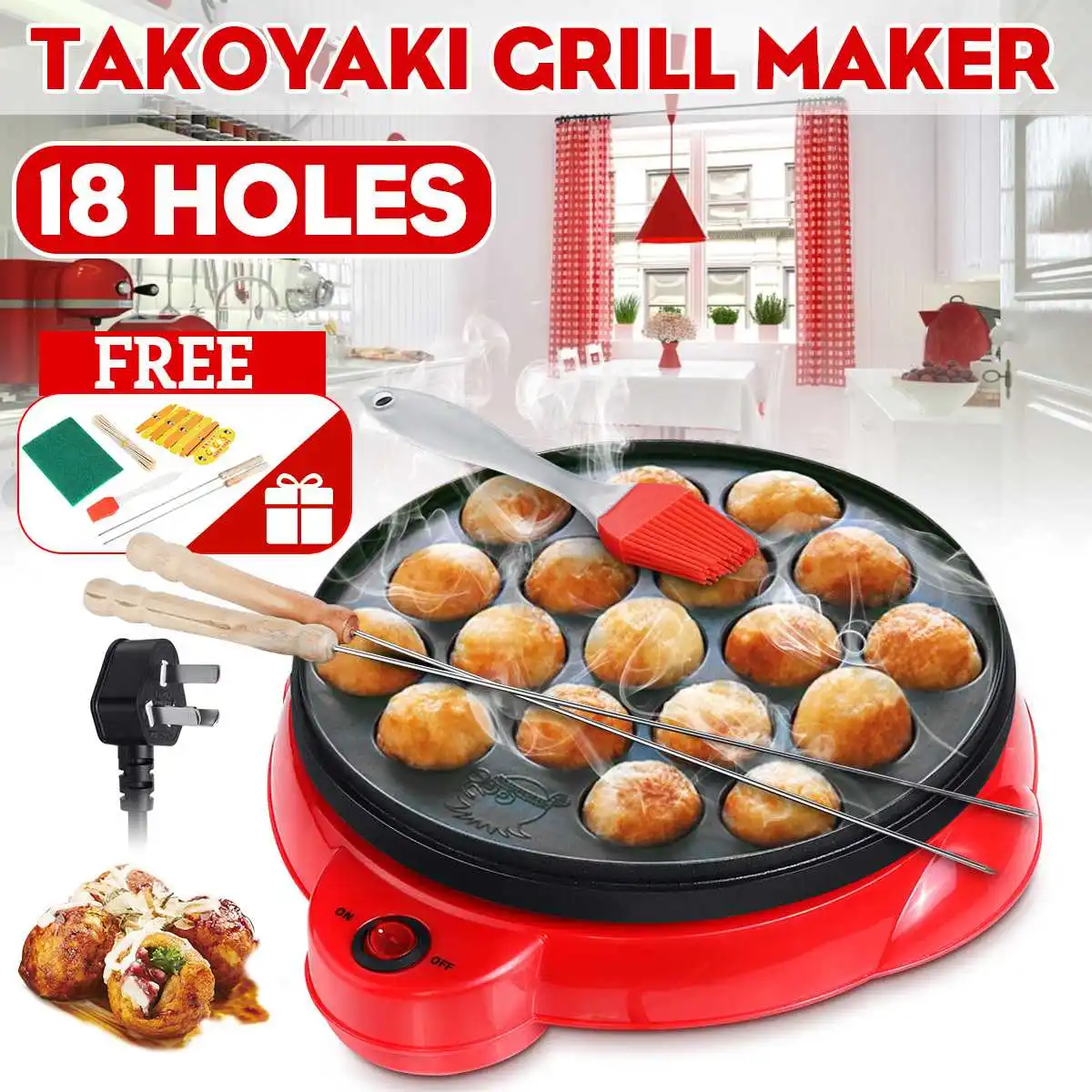 650W Takoyaki Machine Electric Waffle Maker Bubble Egg Cake Oven Waffles Pot Iron Baking Pan Cooking Kitchen Breakfast Machine
650W Takoyaki Machine Electric Waffle Maker Bubble Egg Cake Oven Waffles Pot Iron Baking Pan Cooking Kitchen Breakfast Machine