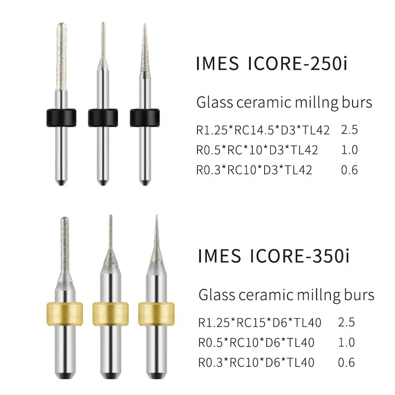 1PC Dental Lab Imes Icore 250i,350i E.Max Glass Ceramic Milling Burs CADCAM Cutters for Lab Lithium Disilicates Shank 3mm,6mm
1PC Dental Lab Imes Icore 250i,350i E.Max Glass Ceramic Milling Burs CADCAM Cutters for Lab Lithium Disilicates Shank 3mm,6mm