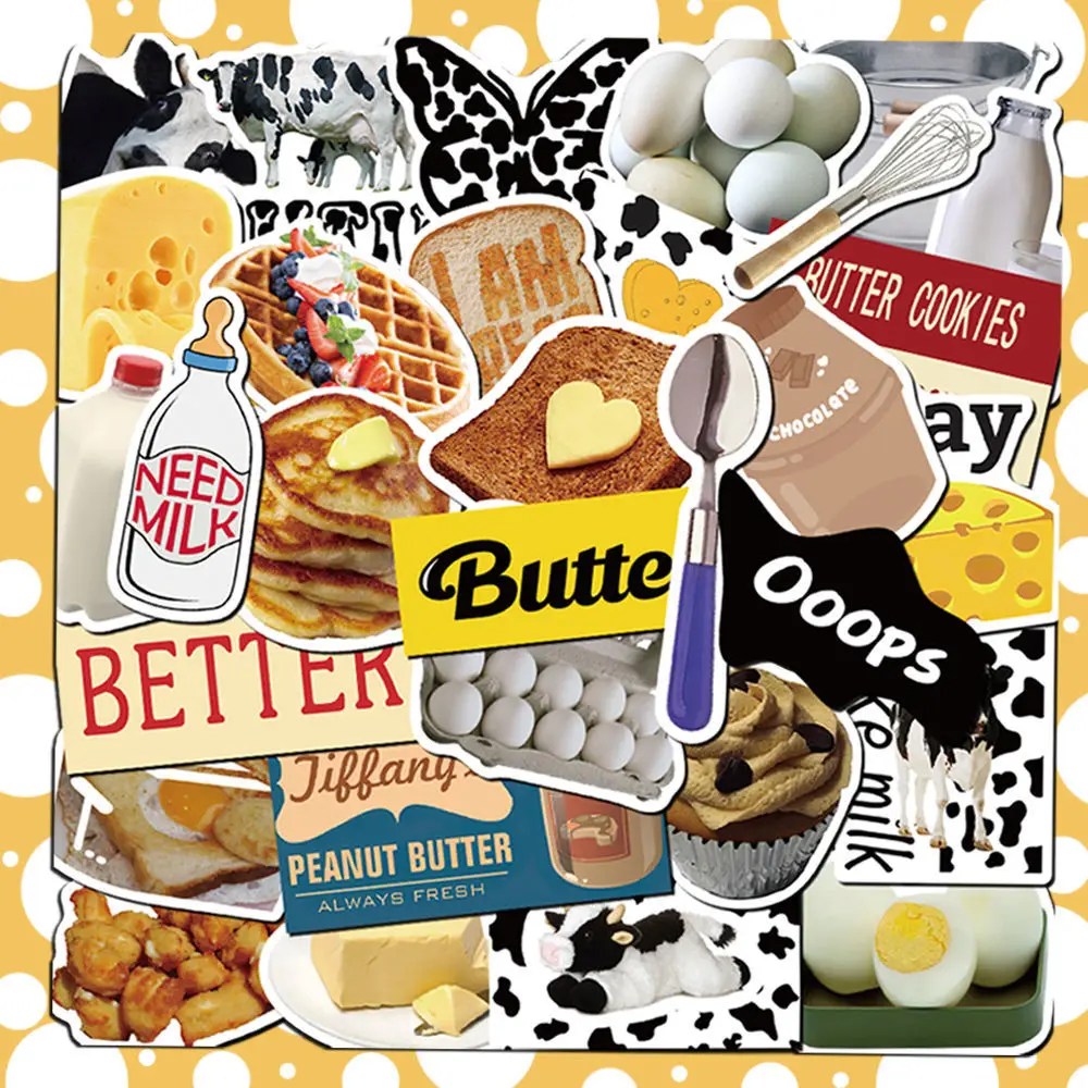 50 Sheets Cheese Animal Decoration PVC Stickers Food Graffiti Waterproof Water Cup Self-Adhesive Life Style Stickers
50 Sheets Cheese Animal Decoration PVC Stickers Food Graffiti Waterproof Water Cup Self-Adhesive Life Style Stickers