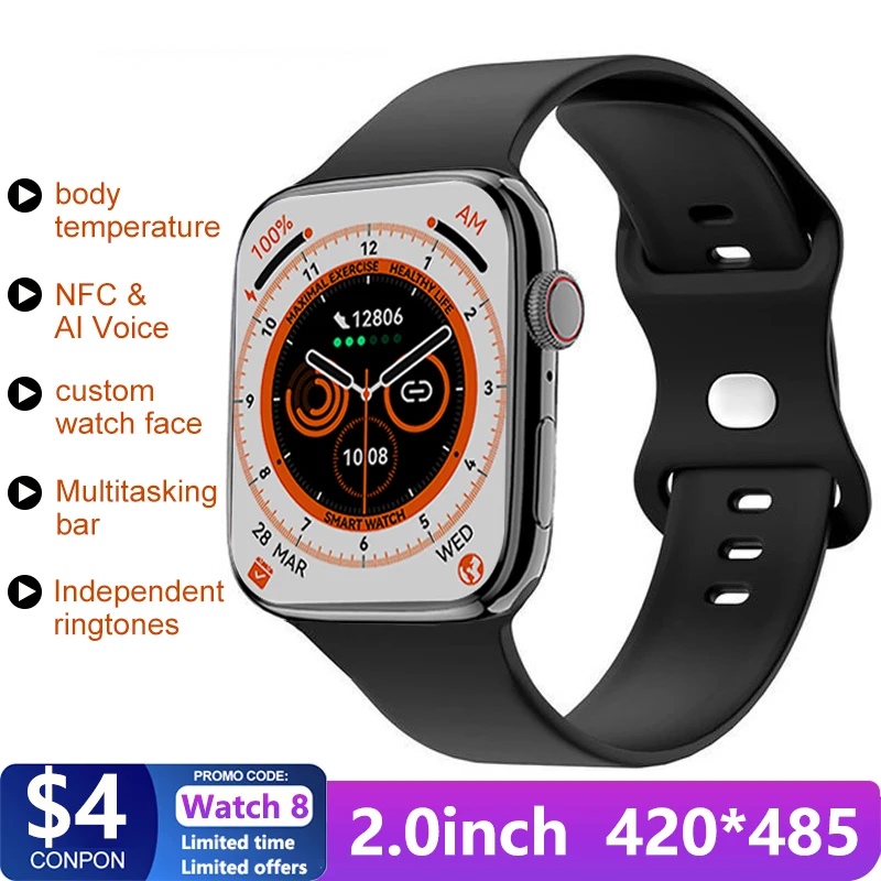 Умные часы DT8 MAX 2,0 дюйма 420*485 с играми, фитнес-трекер с NFC, GPS, измерением температуры тела, Смарт-часы PK DT7 PRO MAX
Умные часы DT8 MAX 2,0 дюйма 420*485 с играми, фитнес-трекер с NFC, GPS, измерением температуры тела, Смарт-часы PK DT7 PRO MAX