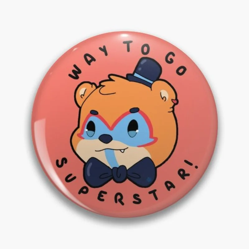 FNAF Security Breach- Glamrock Freddy ‘superstar’ Pin brooches Bag Clothes Lapel Pin Funny Badge Jewelry Gift
FNAF Security Breach- Glamrock Freddy ‘superstar’ Pin brooches Bag Clothes Lapel Pin Funny Badge Jewelry Gift