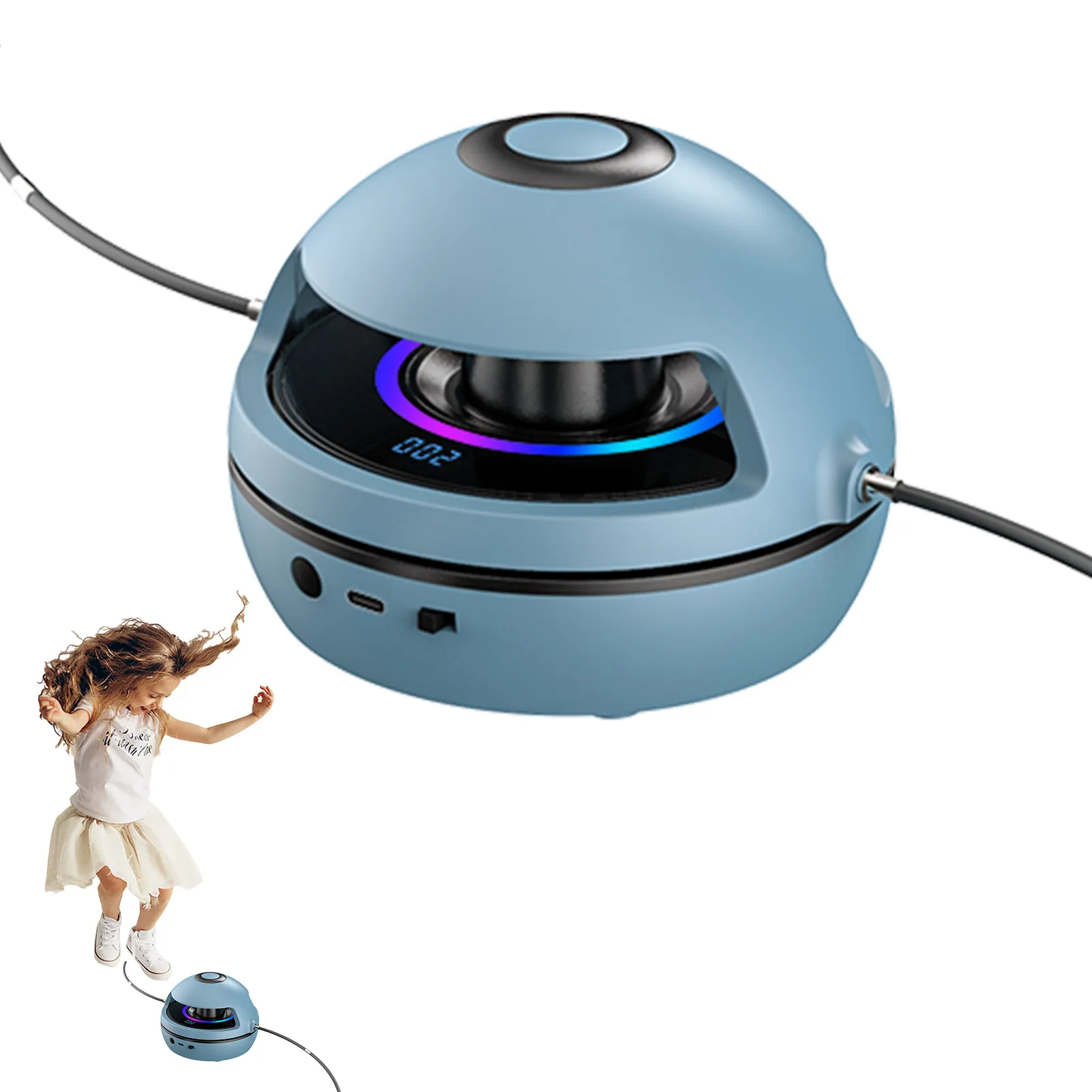 Rope Skipping Machine 1-10 Levels Adjustable Jump Rope Machine 10-level Speed Adjustment Led Seven-color Light Wireless Music
Rope Skipping Machine 1-10 Levels Adjustable Jump Rope Machine 10-level Speed Adjustment Led Seven-color Light Wireless Music