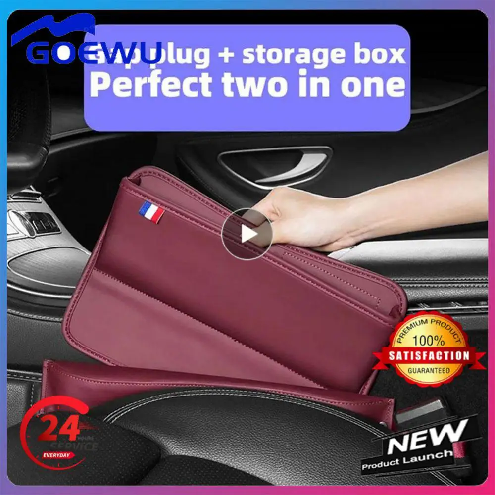 

Practical Design Car Seat Slit Gap Organizer Installation Is Very Simple Pu Leather Crevice Gap Storage Bag 32x21x5cm Universal