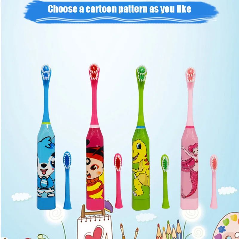 Battery Type Children's Sonic Electric Toothbrush Cute Cartoon Teeth Whitening Toothbrush Soft Bristle Kids 360 degree rotation
Battery Type Children's Sonic Electric Toothbrush Cute Cartoon Teeth Whitening Toothbrush Soft Bristle Kids 360 degree rotation