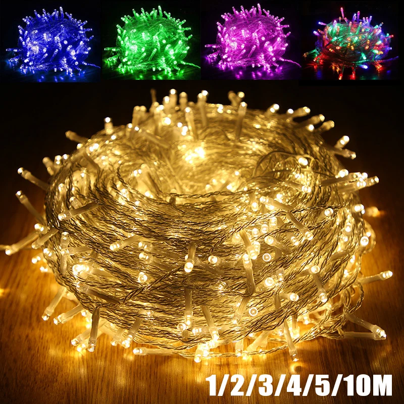 100 LED String Lights Waterproof Outdoor Lighting Christmas Decoration Garland Fairy Light String Bedoom Garden Party Decors 
100 LED String Lights Waterproof Outdoor Lighting Christmas Decoration Garland Fairy Light String Bedoom Garden Party Decors