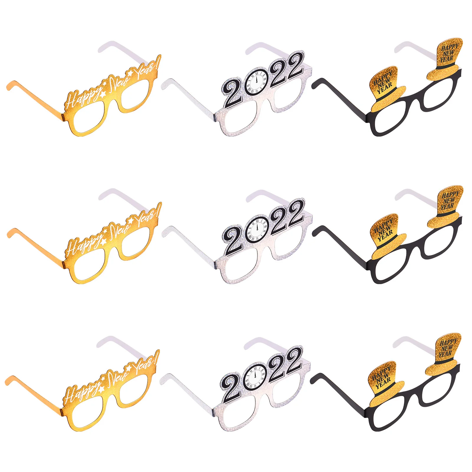 Amosfun 9pcs Happy New Year Party Favor Glasses Photo Booth Props Paper Glasses Frames Party Eyeglass Props Decorative
Amosfun 9pcs Happy New Year Party Favor Glasses Photo Booth Props Paper Glasses Frames Party Eyeglass Props Decorative