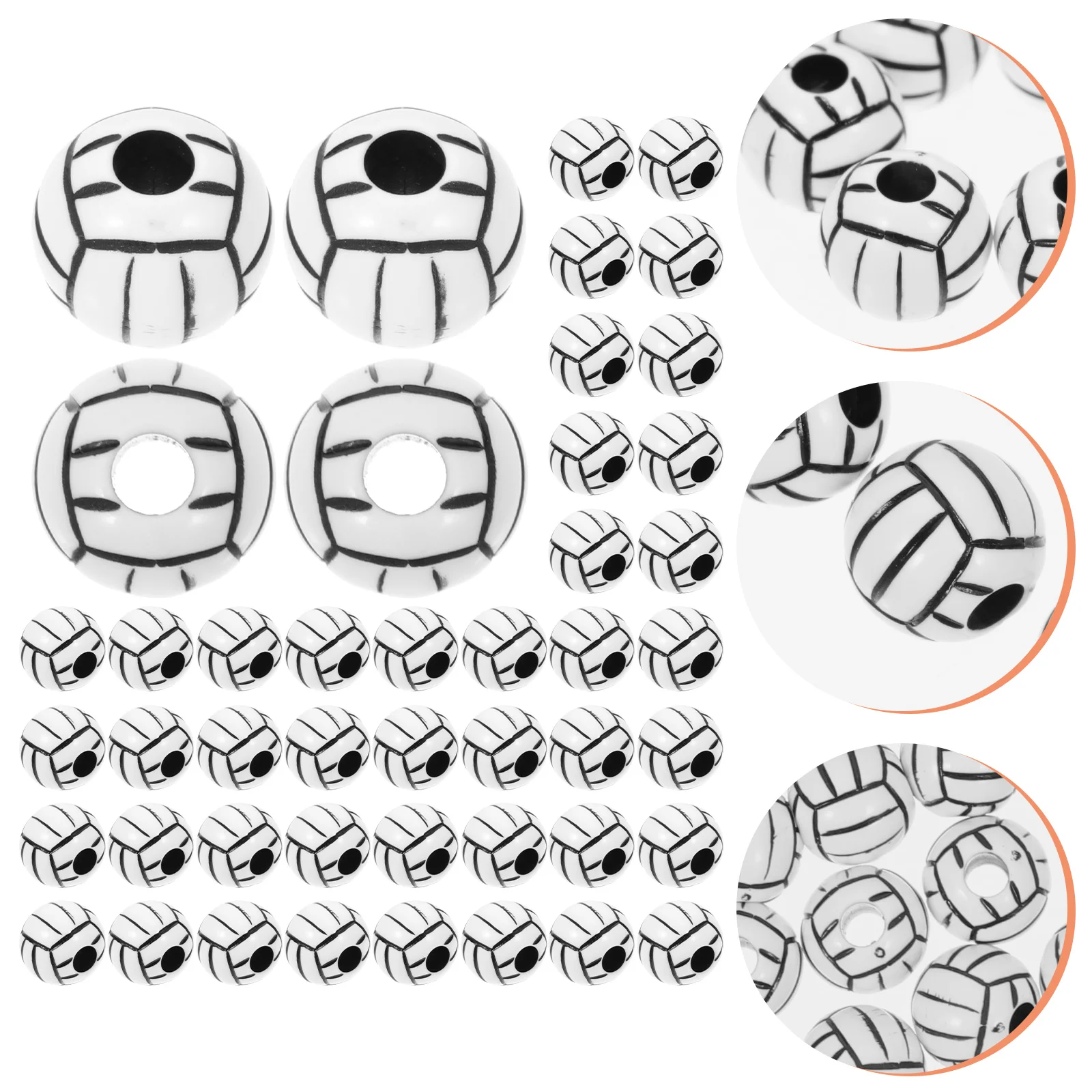 100 Pcs Bracelet Beads Mini Football Jewelry DIY Accessories Sports Self Made Charms Acrylic Handcrafted Volleyball Necklace
100 Pcs Bracelet Beads Mini Football Jewelry DIY Accessories Sports Self Made Charms Acrylic Handcrafted Volleyball Necklace