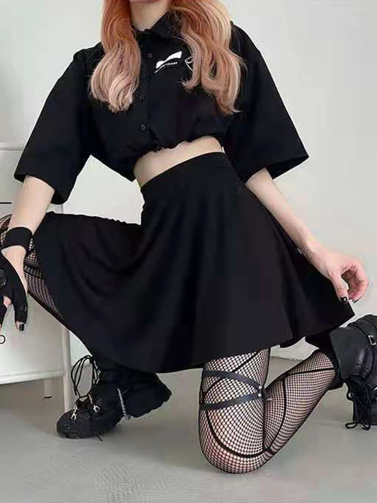 JMPRS Elastic High Waist Gothic Women Mini Skirts Black Sexy A Line Dark Academia Summer Goth Harajuku Girls Streetwear Faldas
JMPRS Elastic High Waist Gothic Women Mini Skirts Black Sexy A Line Dark Academia Summer Goth Harajuku Girls Streetwear Faldas