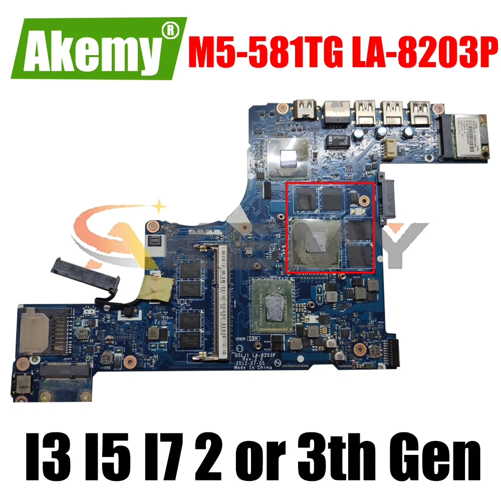 M5-581TG LA-8203P motherboard 2GB GT640M GPU I3 I5 I7 CPU for Acer ASPIRE M5-581G M5-581TG Laptop motherboard mainboard
M5-581TG LA-8203P motherboard 2GB GT640M GPU I3 I5 I7 CPU for Acer ASPIRE M5-581G M5-581TG Laptop motherboard mainboard