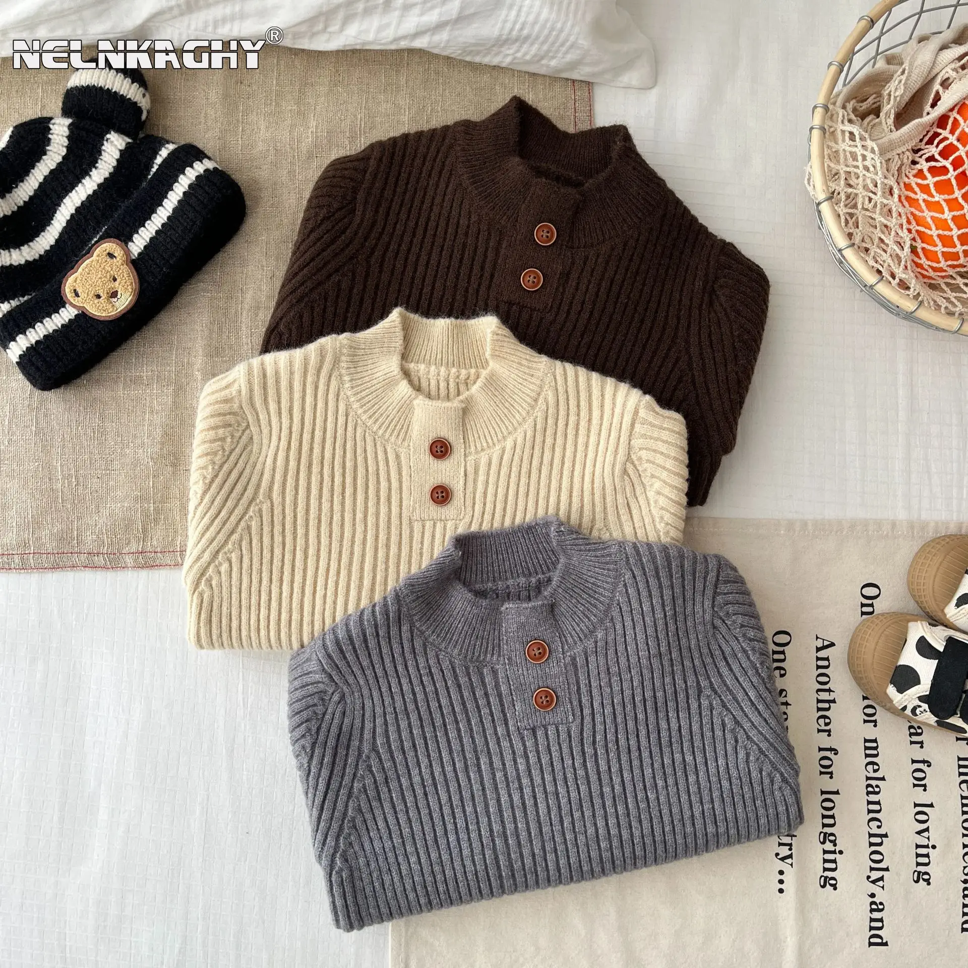 Spring Autumn New in Kids Baby Boys Casual Top - Children Knitted Solid Color Simplicity Bottoming Sweater , Toddler Clothing
Spring Autumn New in Kids Baby Boys Casual Top - Children Knitted Solid Color Simplicity Bottoming Sweater , Toddler Clothing