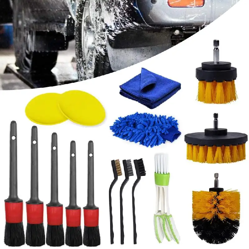 17pcs Professional Car Tidy Brush Cleaning Tool Air Conditioning Cleaing Brush Multi-occasion Cleaning Brush Car Paint Care Kit
17pcs Professional Car Tidy Brush Cleaning Tool Air Conditioning Cleaing Brush Multi-occasion Cleaning Brush Car Paint Care Kit