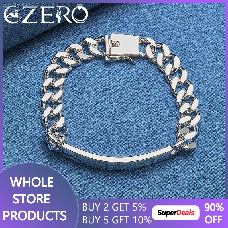 Hot High Quality 925 Sterling Silver 10mm Bracelets Chain For Man Women Jewelry Fashion Wedding Accessories Party Luxury Gifts
Hot High Quality 925 Sterling Silver 10mm Bracelets Chain For Man Women Jewelry Fashion Wedding Accessories Party Luxury Gifts