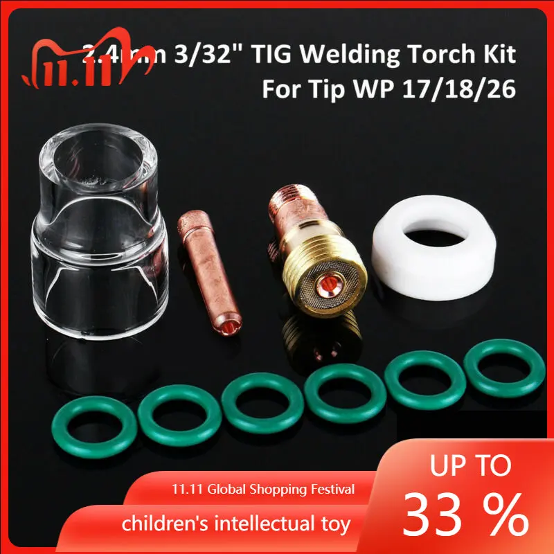 10pcs/Set TIG Welding Torch Stubby Gas Lens #12 Heat Resistant Cup Kit For WP-17/18/26 High Quality Tool Parts Pyrex Glass Cup
10pcs/Set TIG Welding Torch Stubby Gas Lens #12 Heat Resistant Cup Kit For WP-17/18/26 High Quality Tool Parts Pyrex Glass Cup