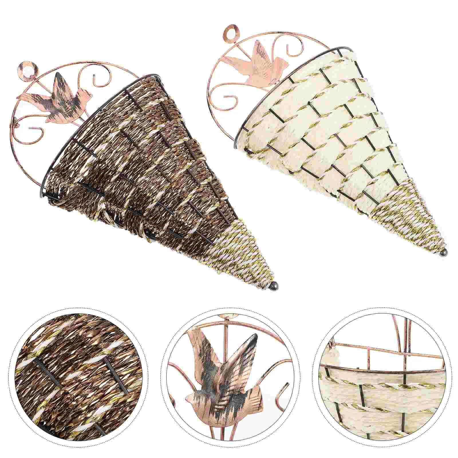 Flower Basket Holder Hanging Wallpot Vase Retro Planter Decorative Rustic Arrangement Mounted Woven Rattancontainer Seagrass
Flower Basket Holder Hanging Wallpot Vase Retro Planter Decorative Rustic Arrangement Mounted Woven Rattancontainer Seagrass
