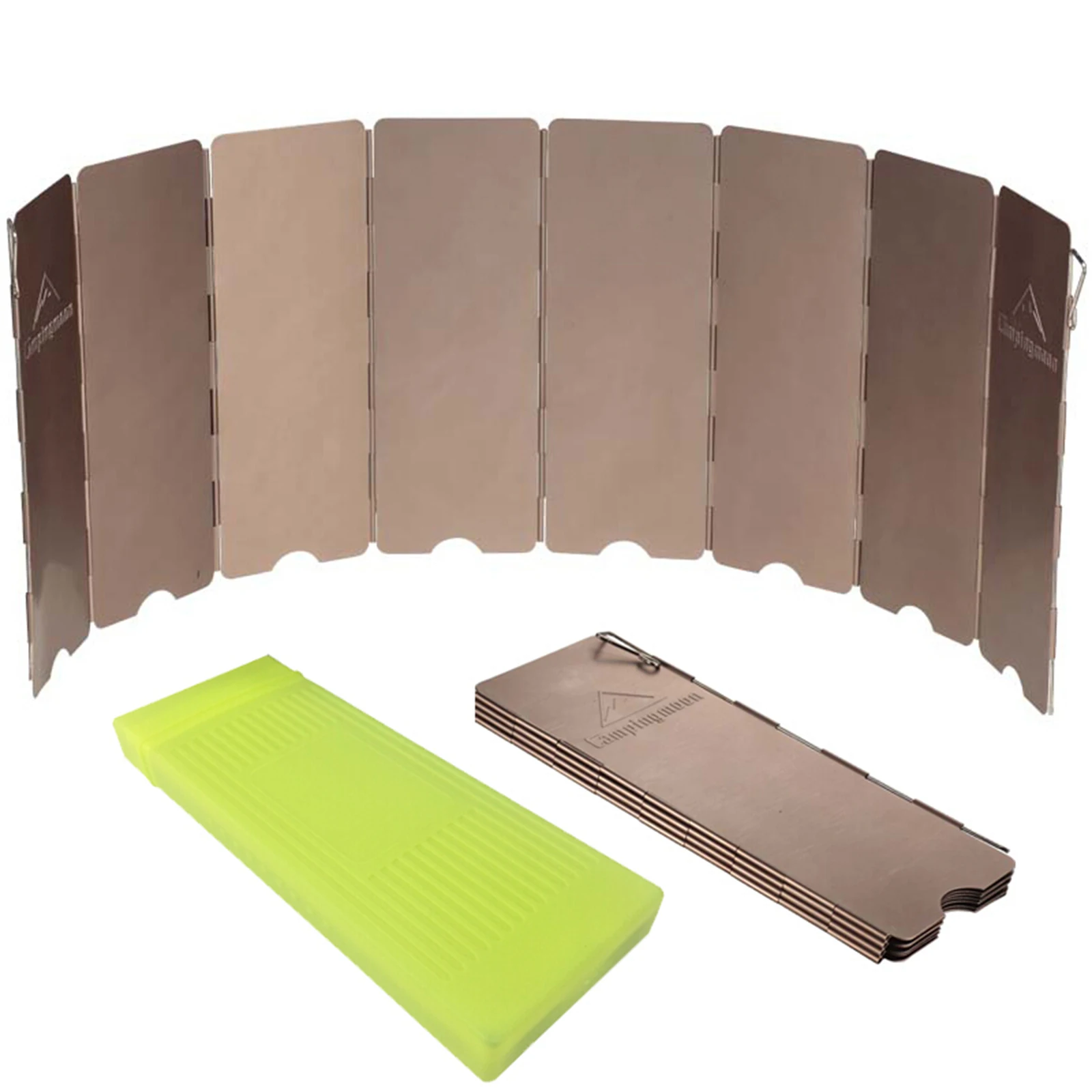 10 Plates Aluminum Alloy Wind Shield For Outdoor Cooking Stove Wind Block Wind Screen Cooking Shield Bronze-coloured
10 Plates Aluminum Alloy Wind Shield For Outdoor Cooking Stove Wind Block Wind Screen Cooking Shield Bronze-coloured