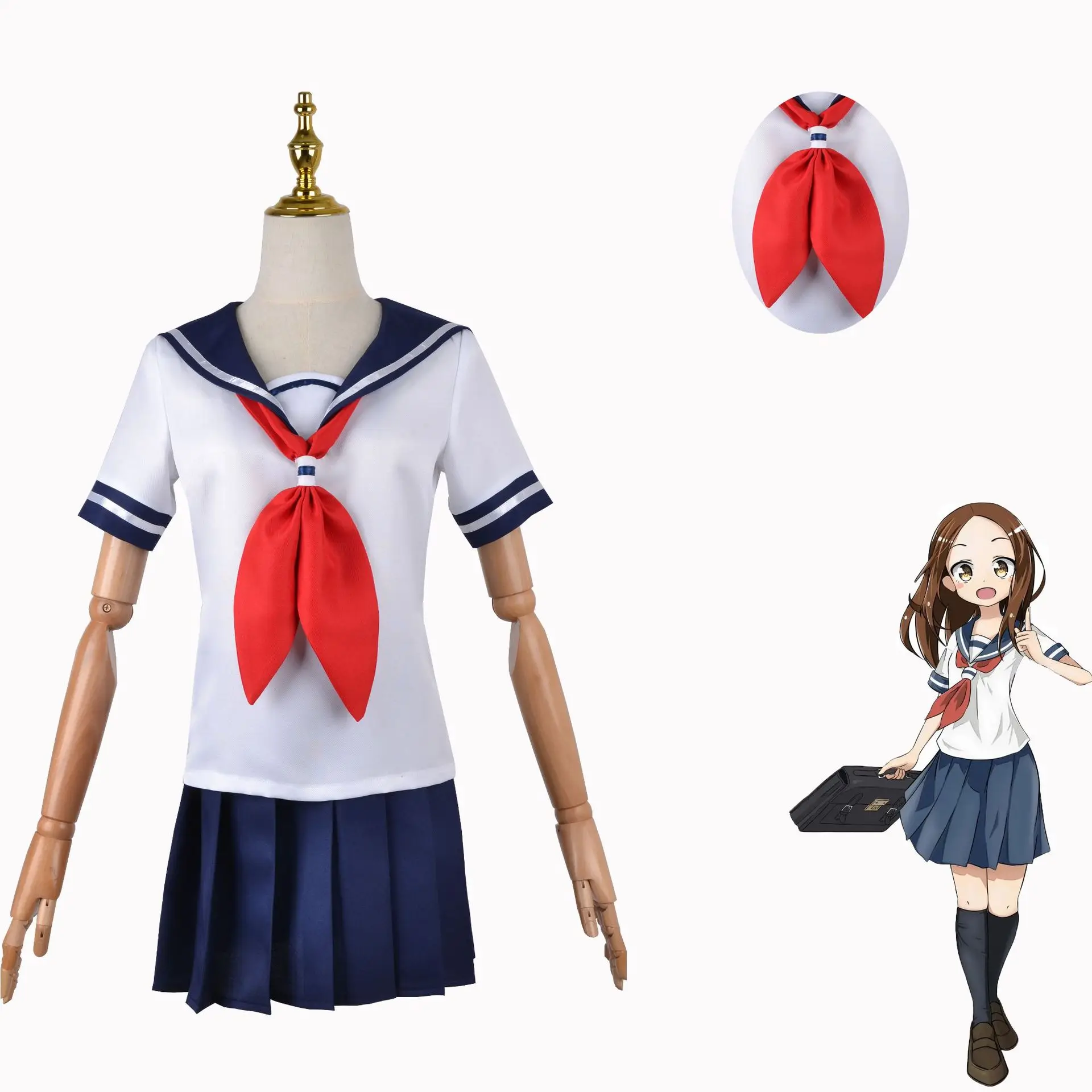 Anime Teasing Master Takagi-san Takagi Cosplay Costume School Uniform Halloween Woman Girl Top Skirt 
Anime Teasing Master Takagi-san Takagi Cosplay Costume School Uniform Halloween Woman Girl Top Skirt