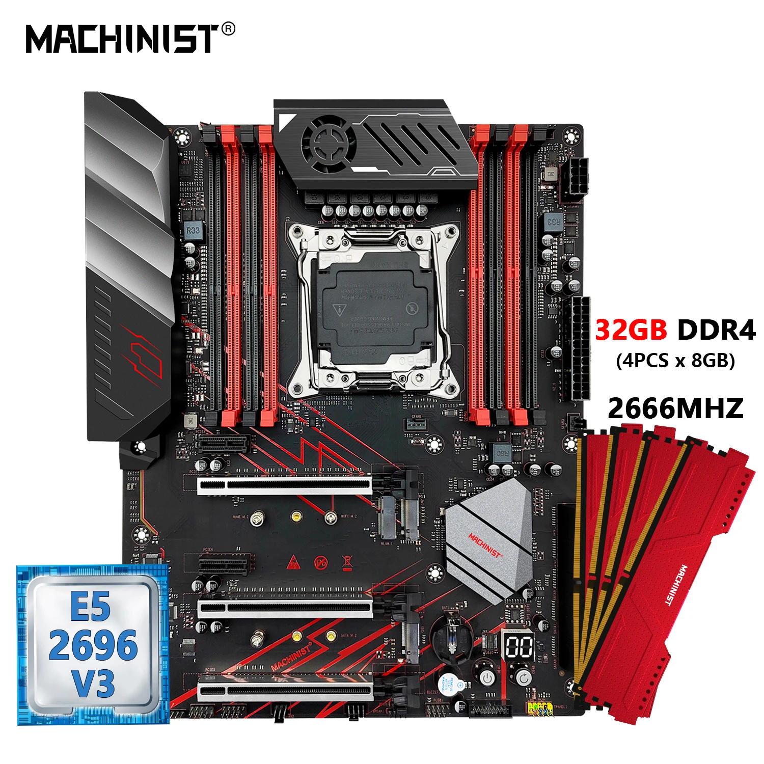 MACHINIST X99 LGA 2011-.3 комплект материнской платы Intel Xeon E5 2696 V3 ЦП и DDR4 32 ГБ ОЗУ USB 3,0 ATX X99 MR9D PLUS
MACHINIST X99 LGA 2011-.3 комплект материнской платы Intel Xeon E5 2696 V3 ЦП и DDR4 32 ГБ ОЗУ USB 3,0 ATX X99 MR9D PLUS