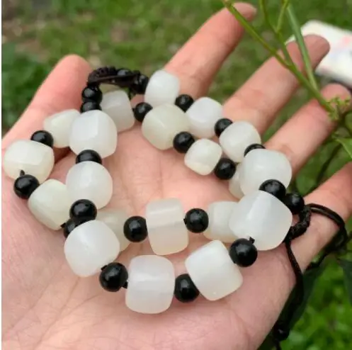 Natural White Jade Bracelet Adjustable Braided Stone Bangles Men Women 100% Genuine Hetian Jades Bracelets Promotional Products 
Natural White Jade Bracelet Adjustable Braided Stone Bangles Men Women 100% Genuine Hetian Jades Bracelets Promotional Products