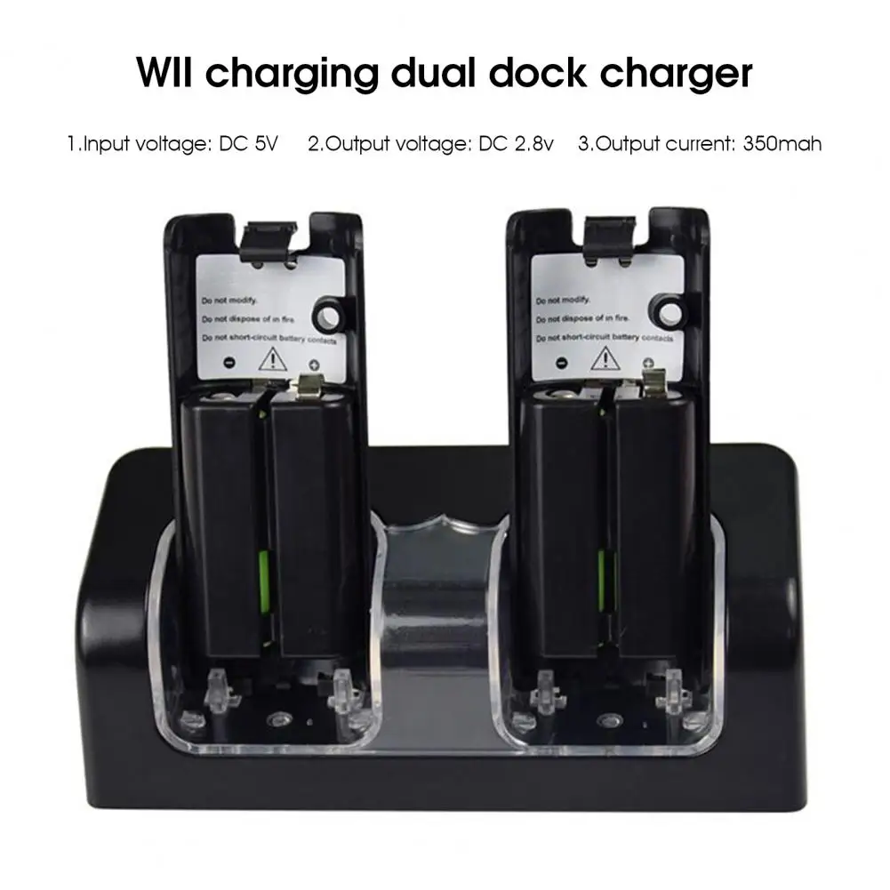1 Set Charger Dock With 2 Rechargeable Capacity Easy Installation Eco-friendly Replaceable Dual Charging Station For Wii Gamepad
1 Set Charger Dock With 2 Rechargeable Capacity Easy Installation Eco-friendly Replaceable Dual Charging Station For Wii Gamepad