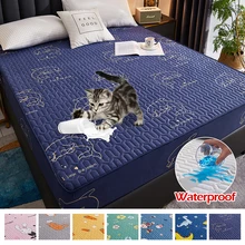 Waterproof Bed Cover Stretch Breathable Mattress Cover For Living Room Mattress Protector For Queen King Twin Size 160/180x200