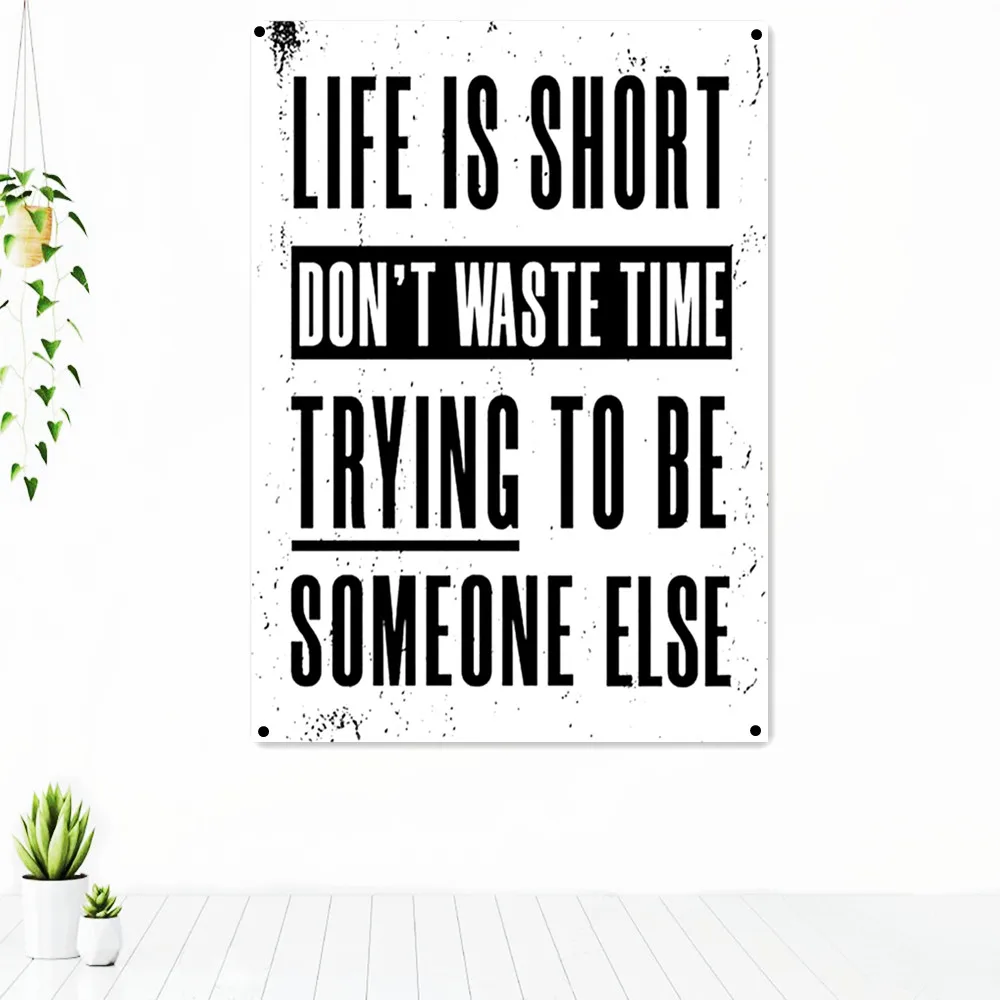 DON'T WASTE TIME TRYING TO BE SOMEONE ELSE. Inspirational Quote Posters Tapestry Canvas Art Painting Wall Decor Banners Flag
DON'T WASTE TIME TRYING TO BE SOMEONE ELSE. Inspirational Quote Posters Tapestry Canvas Art Painting Wall Decor Banners Flag
